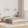 VidaXL Cadru de pat de podea Maro 90 x 190 cm Lemn masiv de pin 873394