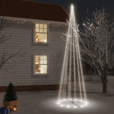 Brad de Crăciun conic, 1134 LED-uri, alb rece, 230x800 cm foto