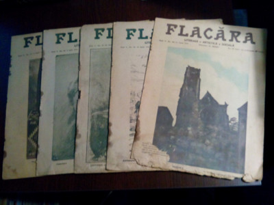 REVISTA FLACARA Literara-Artistica-Sociala - Anul V, No. 34 - 38/1916 - 5 Numere foto