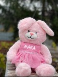 Iepuras cu rochita personalizata cu nume, TOY World Int.