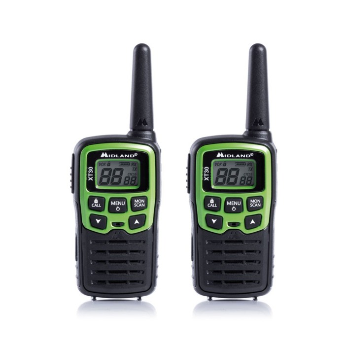 Resigilat : Statie radio PMR portabila Midland XT30 set cu 2 buc. verde C1177 incl