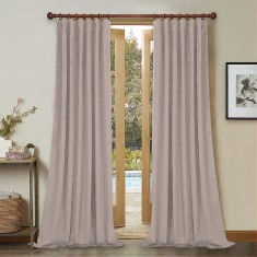 Draperie din catifea cu rejansa din bumbac tip fagure, Madison, 150x230 cm, densitate 700 g/ml, Lemonade pink, 1 buc