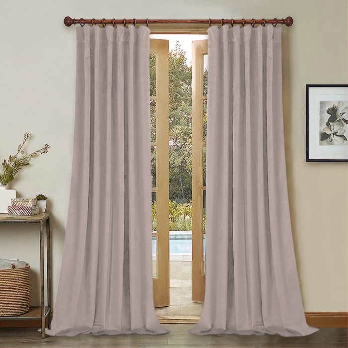Draperie din catifea cu rejansa din bumbac tip fagure, Madison, 150x220 cm, densitate 700 g/ml, Lemonade pink, 1 buc