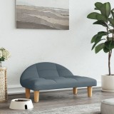 VidaXL Pat de c&acirc;ini, gri &icirc;nchis, 70x52x30 cm, material textil