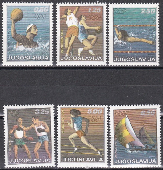 Iugoslavia 1972 - Jocurile Olimpice - Munchen, MNH