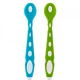 Set 2 lingurite din silicon BabyJem Soft Spoon (Culoare: Bleu)