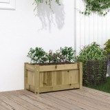 Gossi jardiniera de gradina, 60x31x31 cm, lemn de pin impregnat