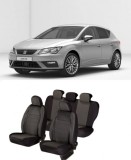 Cumpara ieftin Huse scaune auto dedicate Seat Leon 2013 - 2019 Premium cu insertii piele, Confort Line