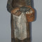 Statueta veche handmade, sculptura ceramica - Batrana cu cos