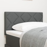 Cap de Pat LED vidaXL cu design de blocuri de diamant gri &icirc;nchis 80 cm țesătură