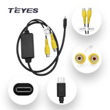Cumpara ieftin Teyes Cablu Adaptor Type-C la 2x RCA CVBS, Video Out 1+2, pentru Navigatii Teyes