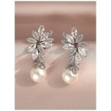 Cumpara ieftin Cercei cu Perla și Zirconiu Cubic - 022997