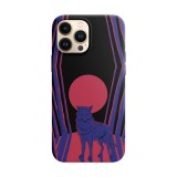 Husa compatibila cu Apple iPhone 14 Plus model Red moon wolf, Silicon, TPU, Viceversa, Transparent, Carcasa
