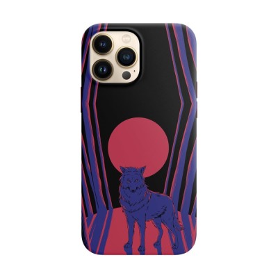 Husa compatibila cu Apple iPhone 11 Pro Max model Red moon wolf, Silicon, TPU, Viceversa foto