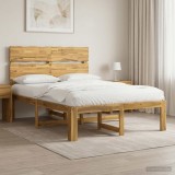 Cumpara ieftin Cadru de pat dublu cu spatar ROSTOCK Alb 150 x 200 cm