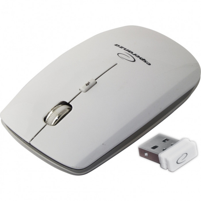 Esperanza Mouse Optic Wirelless 4D 2.4GHz Saturn alb