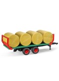 Bruder Bale Transport Trailer With 8 Round Bales (br2220)