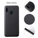 Husa pentru Samsung Galaxy A40, GloMax Perfect Fit cu insertii de carbon negru