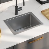 VidaXL Chiuvetă de bucătărie lucrată manual, oțel inoxidabil