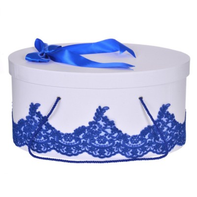Cutie trusou botez dantela albastra, eleganta si o fundita asortata, Denikos&amp;reg; foto