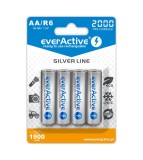 4x baterii reincarcabile everActive Silver Line R6/AA Ni-MH 2000 mAh-Conținutul pachetului 1x Blister