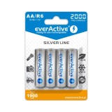 4x baterii reincarcabile everActive Silver Line R6/AA Ni-MH 2000 mAh-Conținutul pachetului 1x Blister