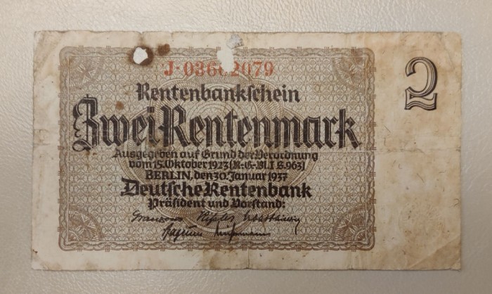 Germania - 2 RentenMark (1937) Berlin