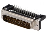 Conector D-Sub 25-Pin Soclu Tată 90&deg; THT UNC 4-40
