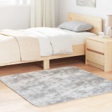 Covor shaggy cu pom &icirc;nalt, NAVARRA, gri argintiu, 120x120 cm
