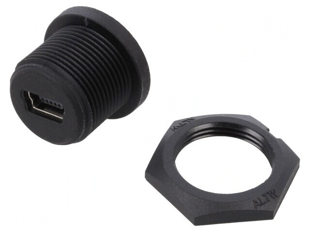 Soclu USB B Mini Montare Panou &Icirc;nșurubare THT Drept