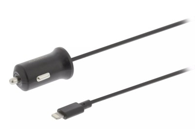 Incarcator auto 2.4A Apple Lightning negru Sweex foto