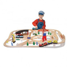 Set Trenulet din Lemn Melissa &amp;amp; Doug cu Depou foto