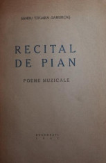 RECITAL DE PIAN, DEBUT - 1941 - SANDU TZIGARA - SAMURCAS foto