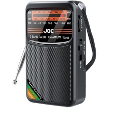 Radio portabil, difuzor incorporat, reincarcabil tip C, cu antena, dimensiuni reduse, baterie reincarcabila de 1000 mAh, negru