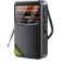 Radio portabil, difuzor incorporat, reincarcabil tip C, cu antena, dimensiuni reduse, baterie reincarcabila de 1000 mAh, negru