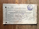 Casa Centrala a Asigurarilor Sociale - Livret de Asigurare 1920 / CD1P