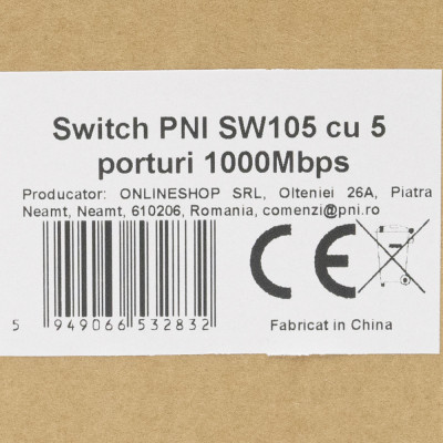 Switch PNI SW105, 5 x 10/100/1000 Mbps, Gigabit, carcasa metalica foto