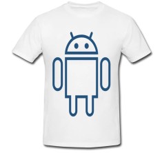 Tricou &amp;quot; Android logo white &amp;quot; foto