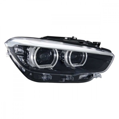Far Bmw Seria 1 (F20), 05.2015-06.2019, montare fata, dreapta, LED; electric; negru; LED; cu lumina viraje, HELLA foto