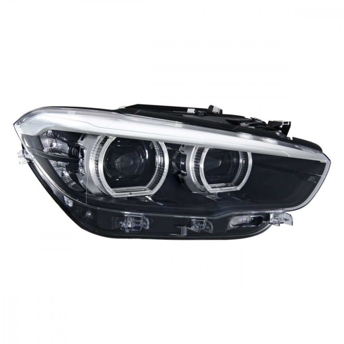 Far Bmw Seria 1 (F20), 05.2015-06.2019, montare fata, dreapta, LED; electric; negru; LED; cu lumina viraje, HELLA