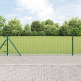 VidaXL Gard Euro cu 7 st&acirc;lpi flanșați 0.4x10 m din oțel galvanizat