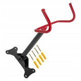 Suport pentru bicicleta, Suruburi incluse, Otel, 38 cm, Negru/Rosu, Oem