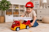 AUTOSPECIALA POMPIERI CU SCARA SI CASCA ROSU PORTOCALIU 54CM
