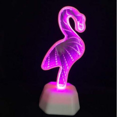 Decoratiune Luminoasa cu Baterii/USB Neon Model Flamingo 20 cm Mov