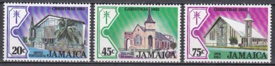 Jamaica 1982 - Crăciun - Biserici, MNH foto
