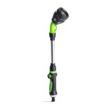 Pistol de udat metalic - 8 in 1 - maner cauciucat extins - 46 x 10,1 x 6 cm Best CarHome, Garden Of Eden