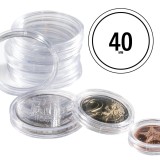 Capsule pentru monede, diametru interior 40mm, cutie 10buc.