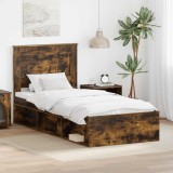 Cumpara ieftin Cadru de pat Stejar fumuriu 100 x 200 cm Lemn prelucrat