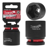 Cheie tubulara de impact in 6 puncte 3 / 4&quot;, 32 mm, Cr-Mo, Tvardy T00212-32