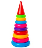 Piramida Educativa Bebe 10 Piese 33 Cm Plastic Non-Toxic, Varsta 1+ Ani